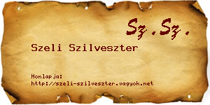 Szeli Szilveszter névjegykártya