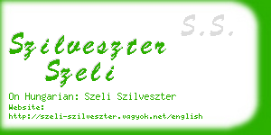 szilveszter szeli business card